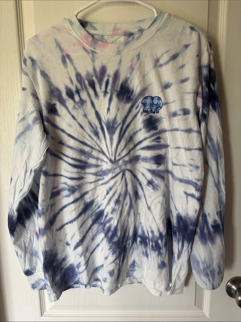 Ivory Ella Tie-Dye Tee in Pastel Pink & Blue NWOT